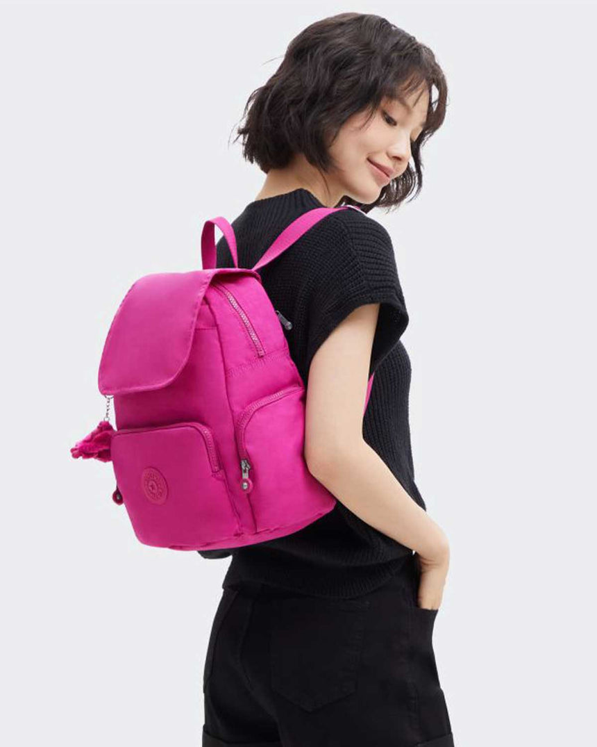 Kipling City Zip S Basic Sırt Çantası Glowing Fuchsia