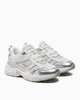 Calvin Klein Retro Tennis Lace Up Sneakers Bright White/Silver