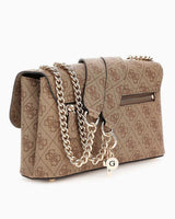 Guess Eco Erica Çıkartılabilir Askılı Kadın El Çantası Latte Logo