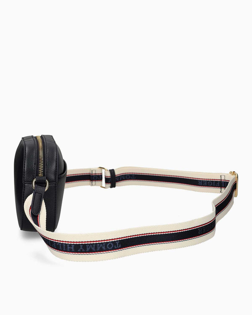 Tommy Hilfiger Logo Bantlo Kadın Kamera Çantası Space Blue Corp