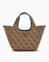 Guess Access Calista 2 in 1 Kadın Mini El Çantası Latte Logo