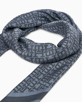 Tommy Hilfiger Monogrom Logolu Kare Kadın Şal Space Blue