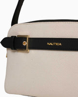 Nautica Logolu Omuz Çantası Bej - Siyah