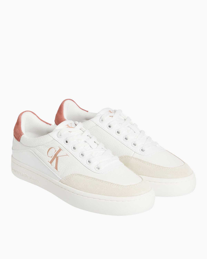 Calvin Klein Classic Cupsole Lace Up Sneaker Bright White/Tuscany