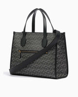 Guess Silvana 2 Compartmen El Çantası Charcoal Logo