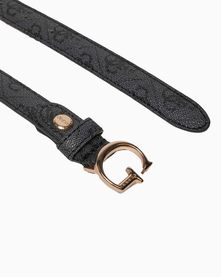 Guess Noelle Adjustable Belts Kemer Coal Logo