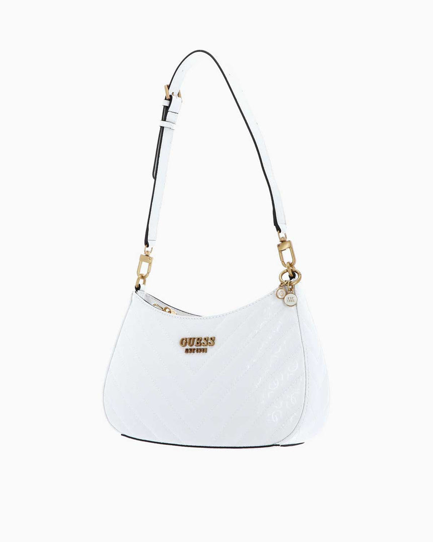Guess Jania Top Logolu Omuz Çantası White