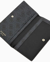 Guess Noreen Card Holder Monogram Cüzdan Coal Logo