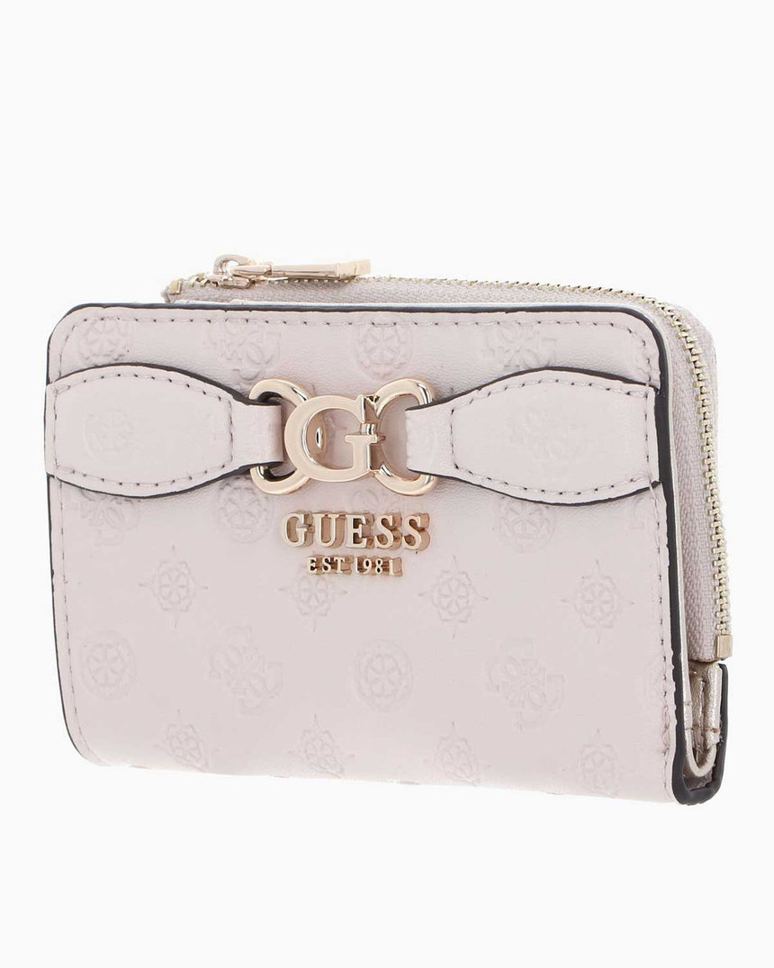 Guess Arlena Logo Zip Around Medium Cüzdan Taupe Logo