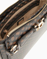 Guess Eliette Logo Crossbody Çapraz Askılı Çanta Mocha Logo