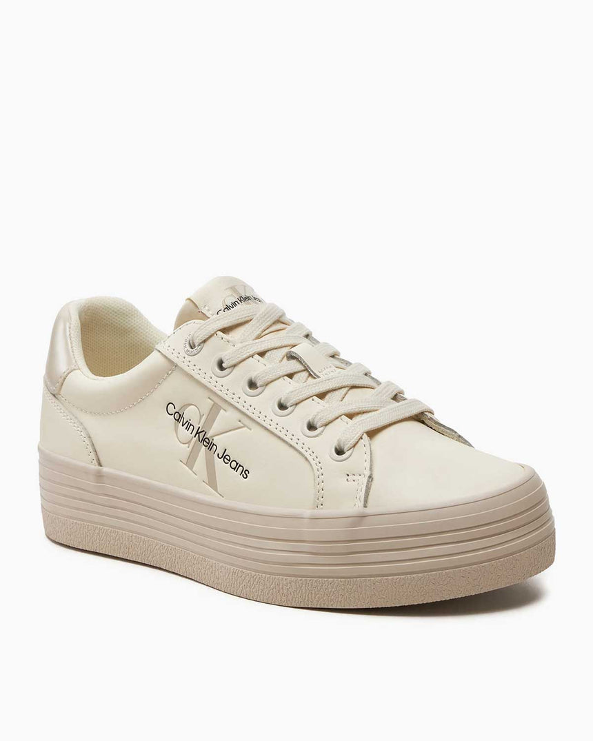 Calvin Klein Flatform Lace Up Sneakers Creamy White/Eggshell