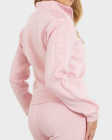 Guess New Allie Logo Şeritli Fermuarlı Sweatshirt Face Powder