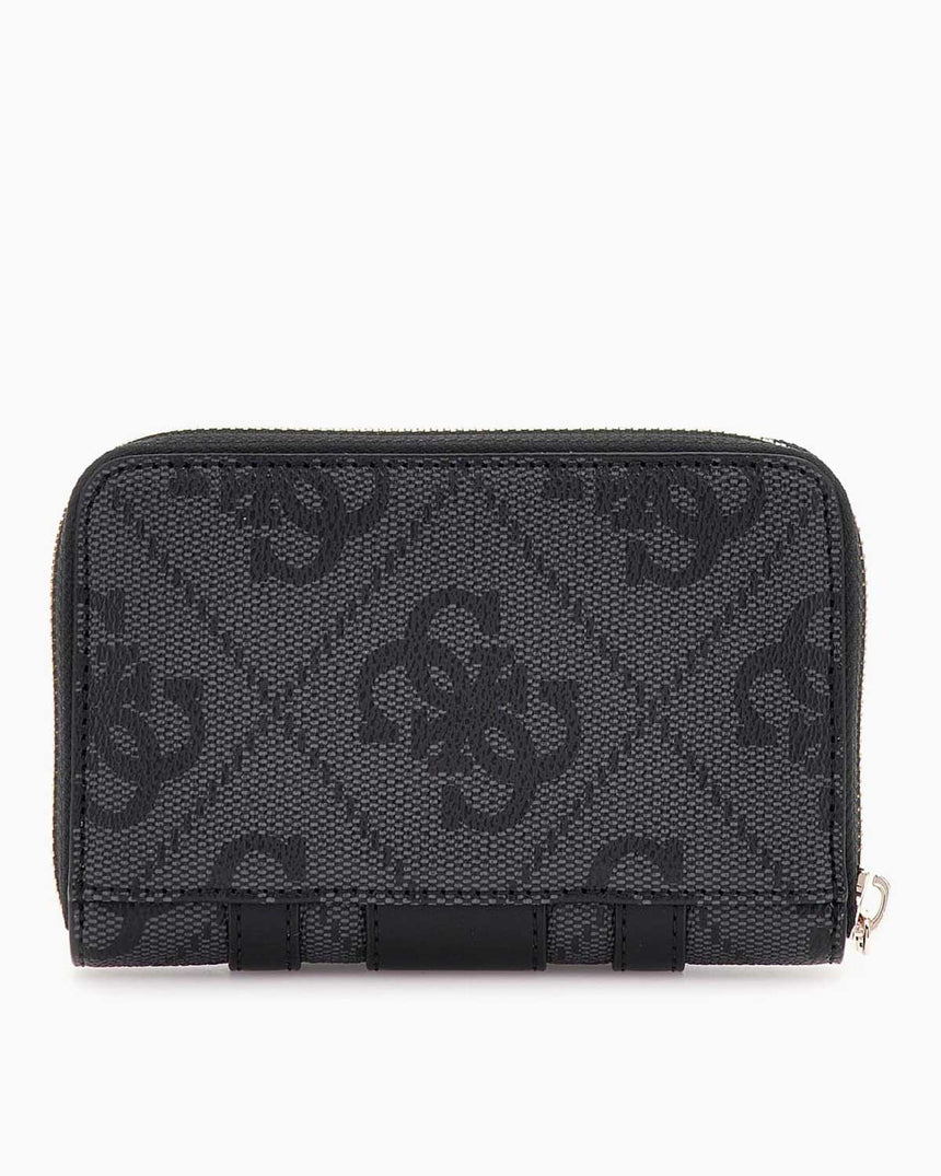 Guess Erenia Orta Boy Fermuarlı Kadın Cüzdan Coal Logo