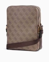 Guess Torino Fermuar Detaylı Çapraz Askılı Çanta Beige / Brown