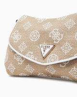 Guess Flap Monogram Omuz Çantası White Logo