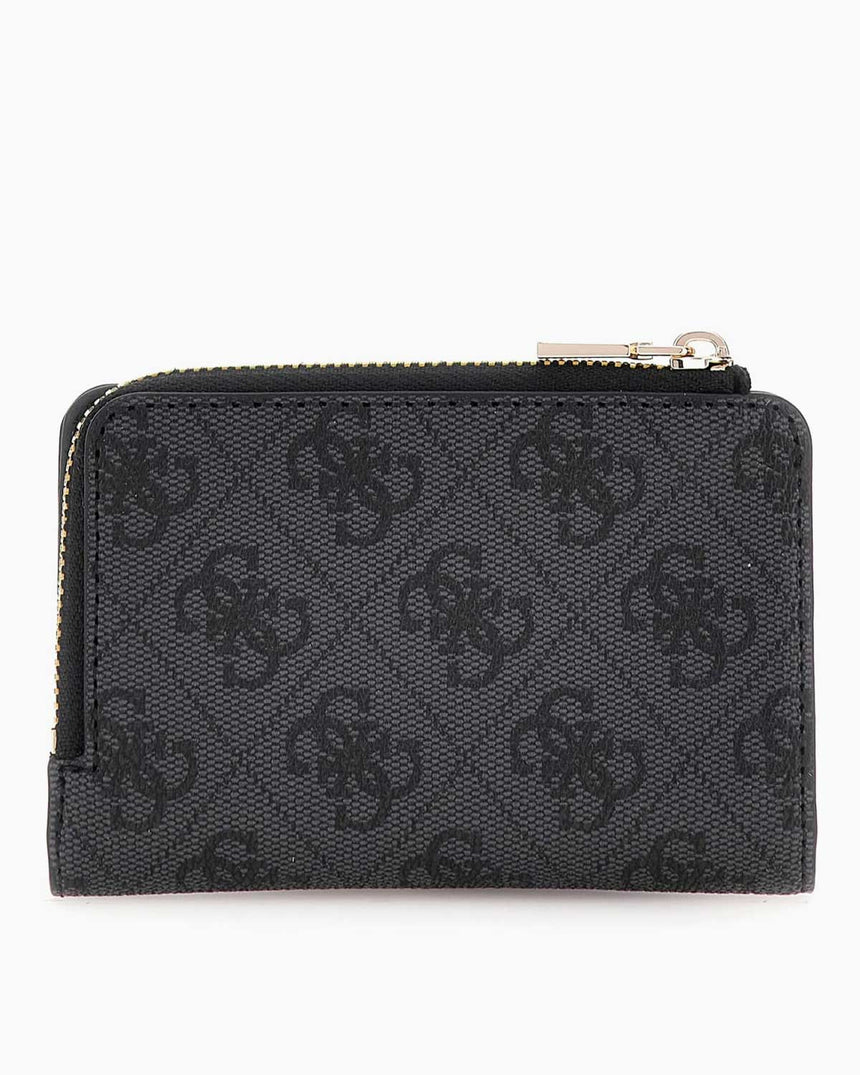Guess Access Laurel II Fermuarlı Kartlıklı Kadın Cüzdan Coal Logo