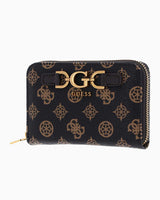 Guess Dagan Medium Monogram Cüzdan Mocha Logo
