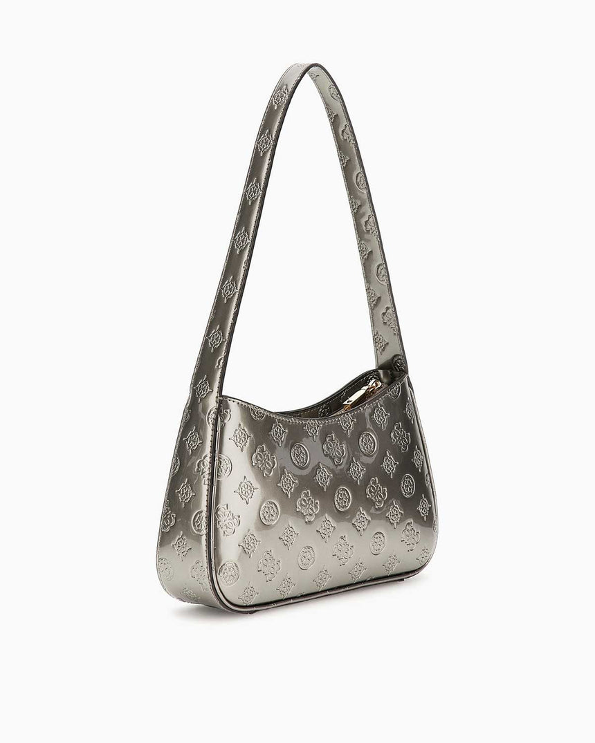 Guess Arnela Rugan Omuz Çantası Pewter - Logo