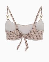 Guess Wired Bağlamalı Bikini Üstü 4G Rustic Beige Aop