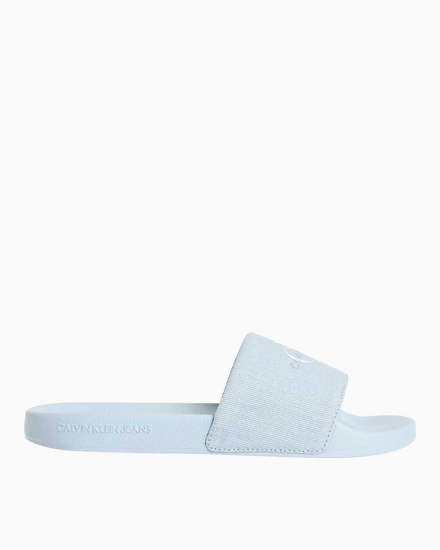 Calvin Klein Slide Monogram Flip Flops Terlik Triple Cloud Blue
