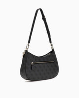 Guess Noelle Top Zip Shoulder Bag Kadın Omuz Çantası Coal Logo