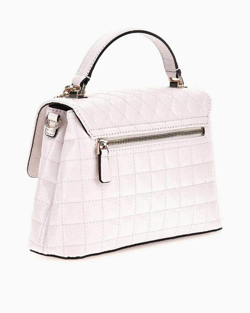 Guess Yarmilla Top Handle Logolu El Çantası White