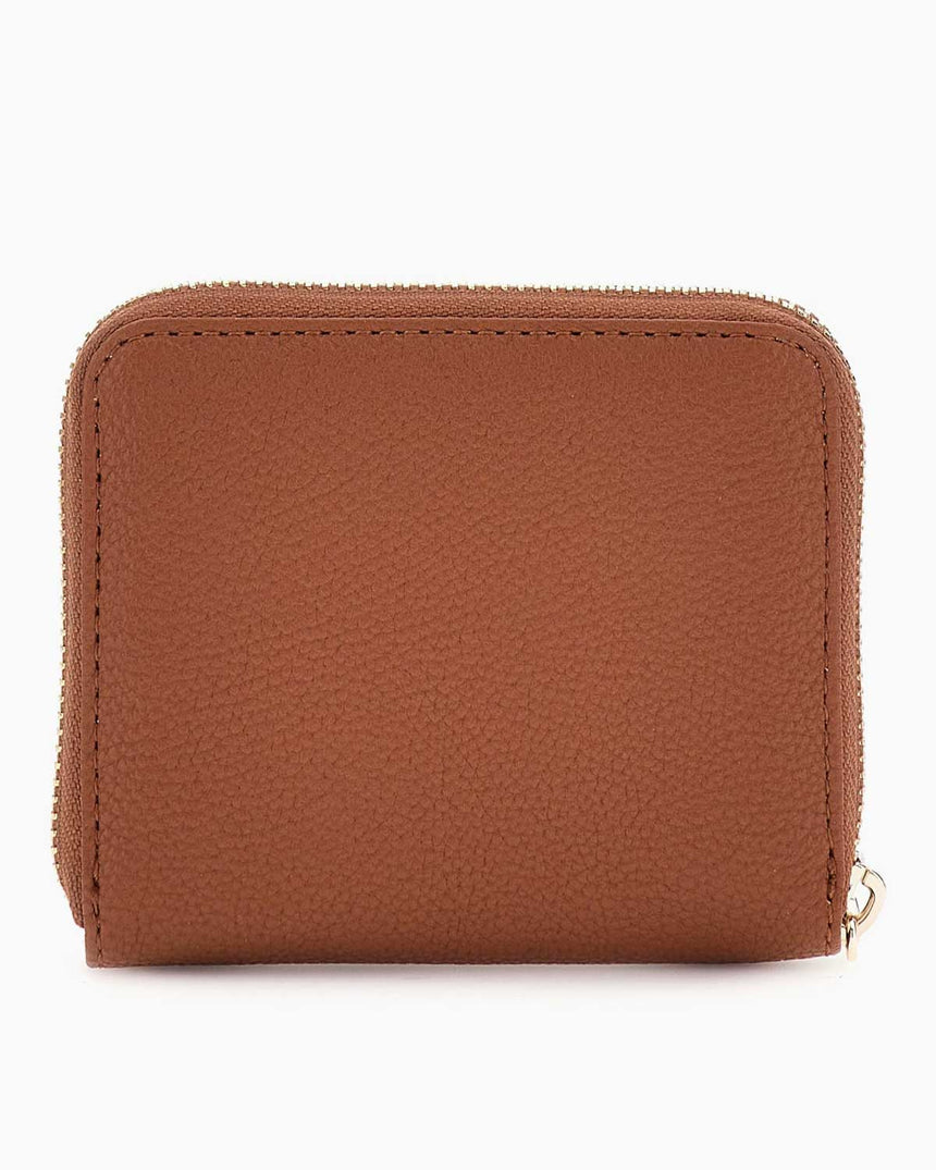 Guess Laurel Gregoria Fermuarlı Küçük Boy Kadın Cüzdan Cognac