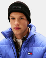 Tommy Hilfiger Çizgisel Logolu Erkek Bere Black