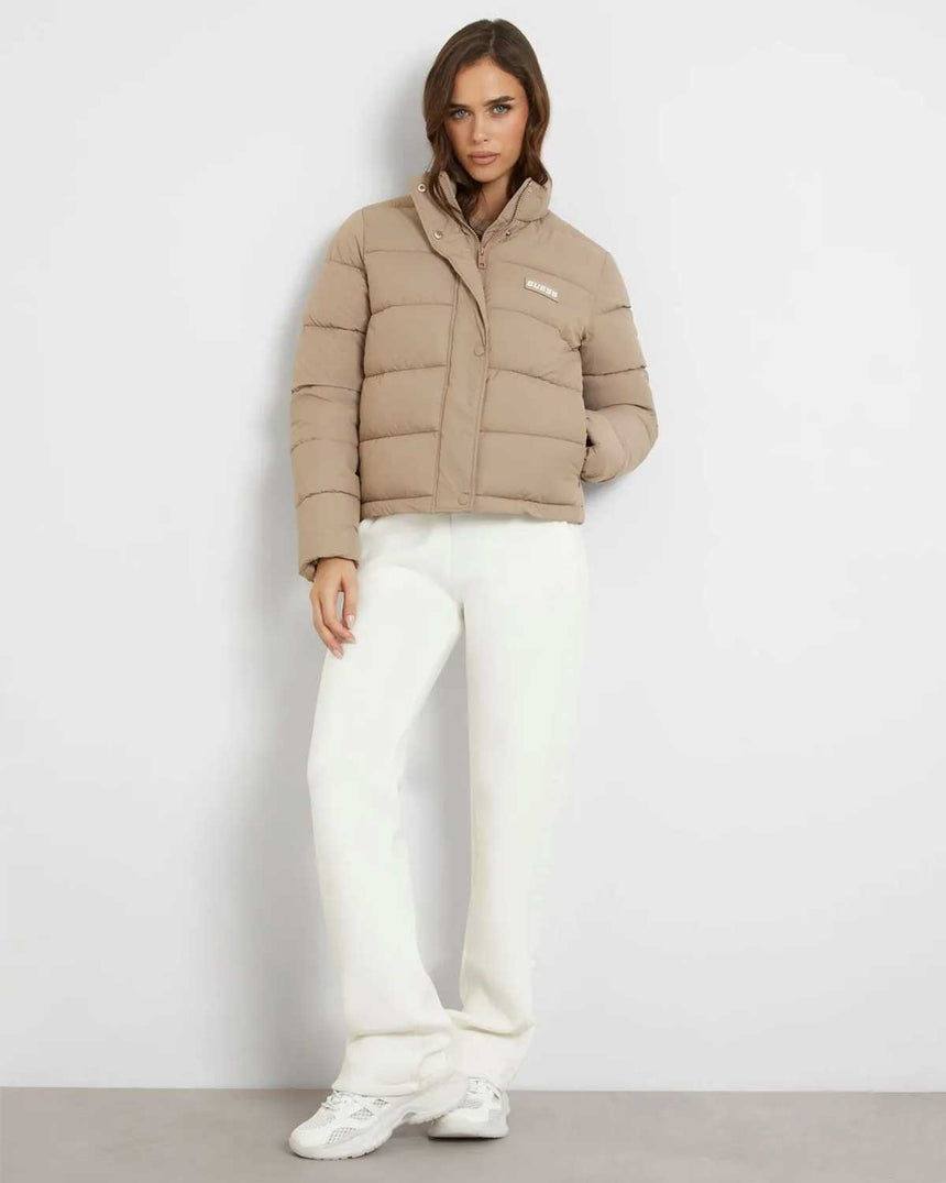 Guess Bertina Light Puffer Şişme Mont Summer Clay