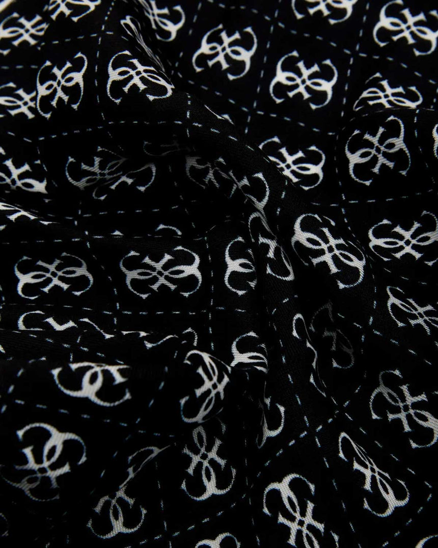 Guess Foulard Logolu Eşarp Black