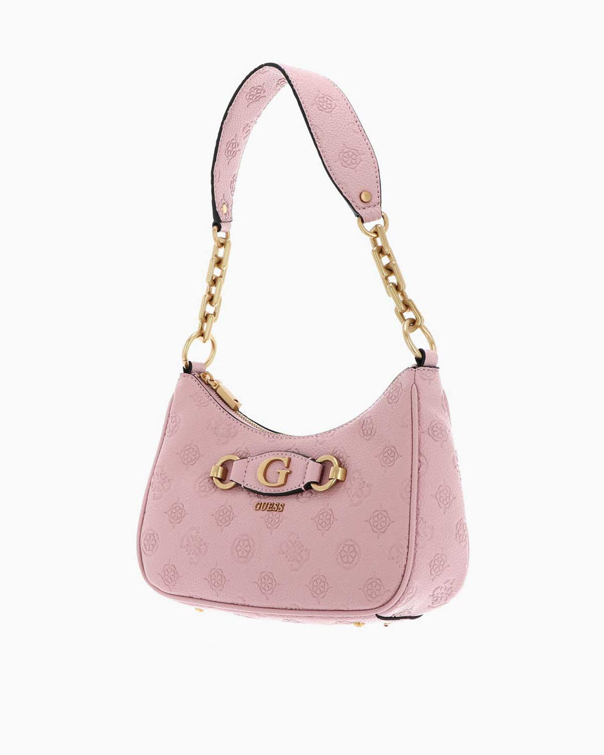Guess Izzy Peony Zincir Detaylı Omuz Çantası Apricot Rose Logo