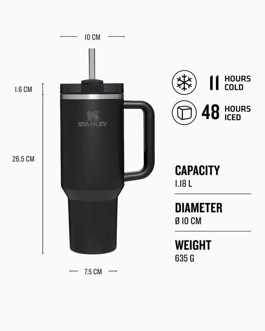 Stanley The Quencher H2.O FlowState Tumbler 1.18L / 40oz Termos Black Tonal