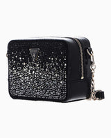 Guess Lua Taşlı Mini Çapraz Askılı Çanta Black