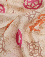 Guess Foulard Monogram Eşarp Ivory Logo Multi