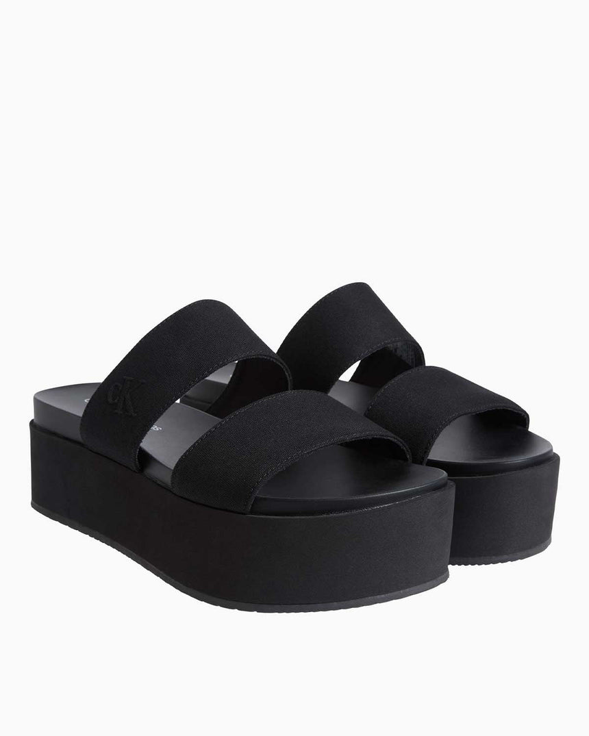 Calvin Klein Flatform Logolu Terlik Triple Black