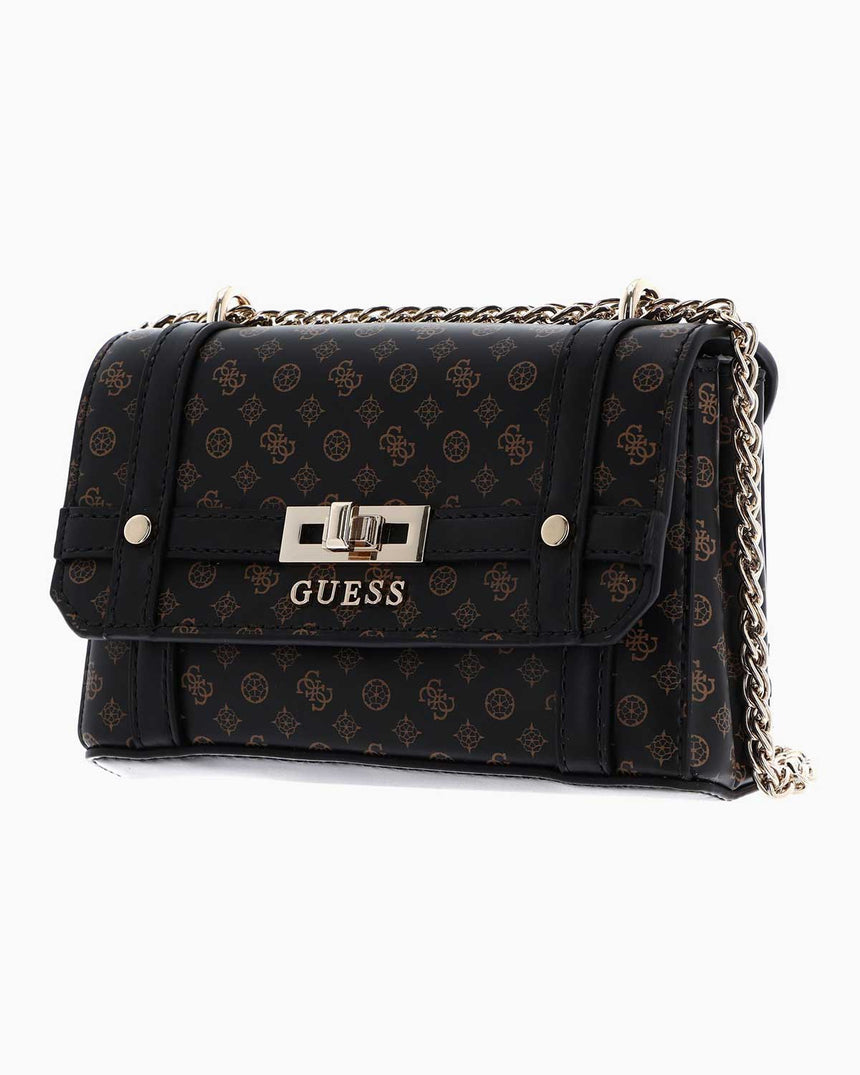 Guess Emilee Zincirli Mini Çapraz Askılı Çanta Mocha Logo