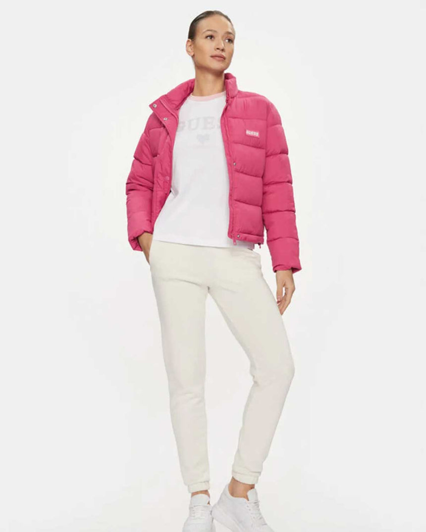 Guess Bertina Light Puffer Şişme Mont Pink Punch