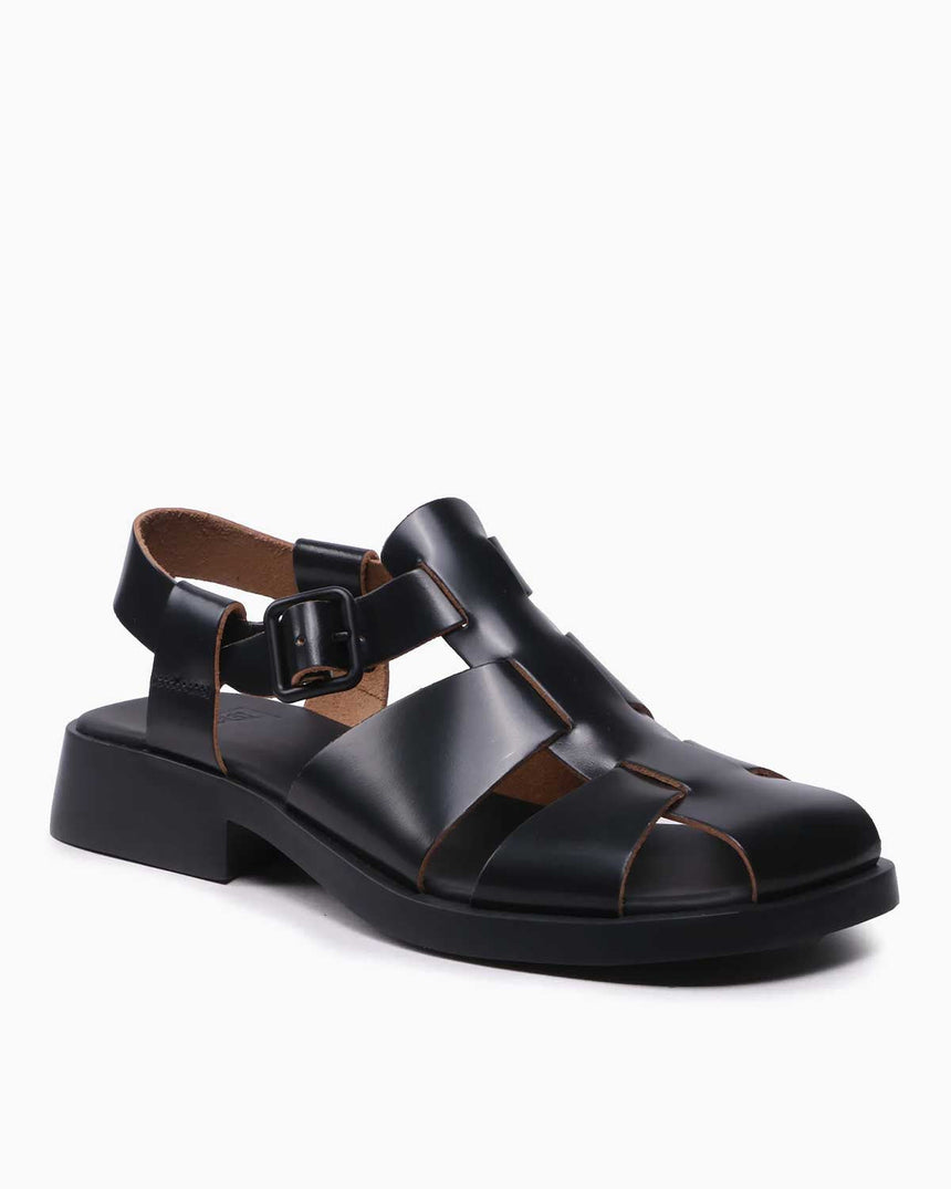 Camper Deri Sandalet Siyah