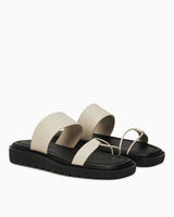 Calvin Klein Zadar Halat Detaylı Yumuşak Kadın Sandalet Eggshell/Black