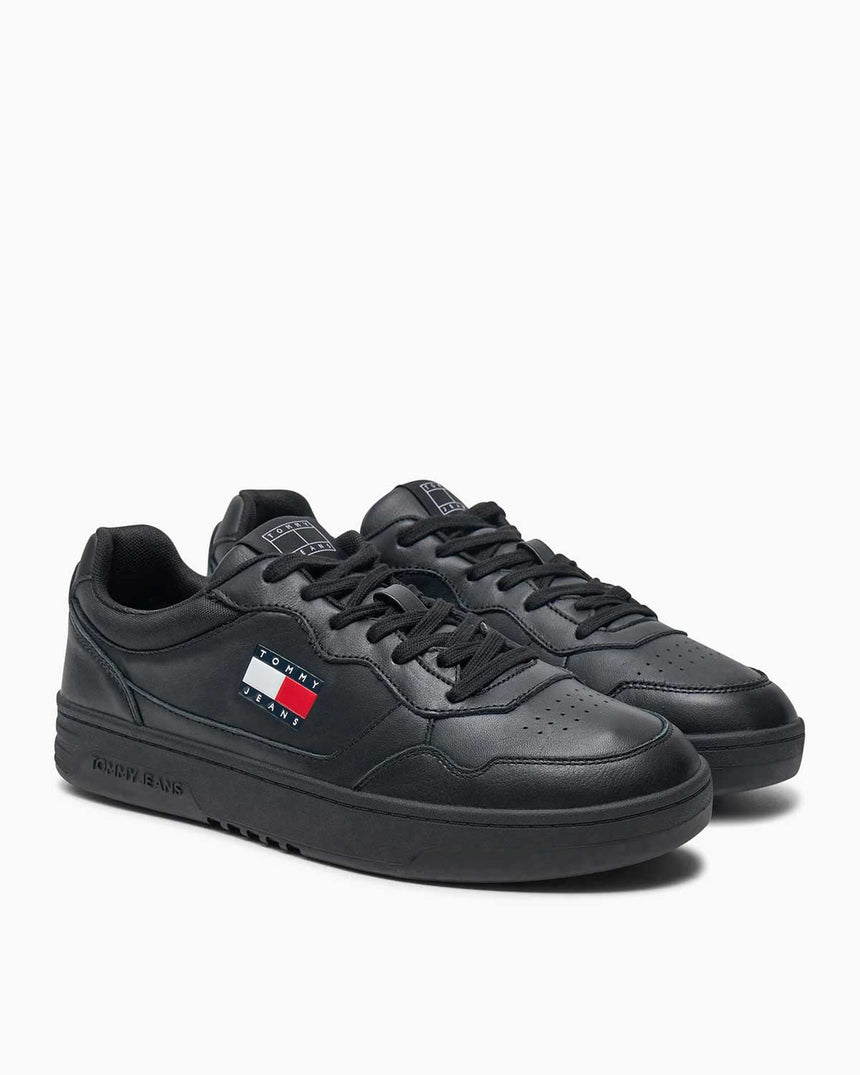 Tommy Jeans Cupsole Leather Essentials Sneaker Black