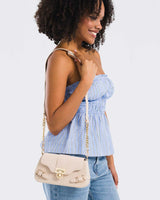 Us Polo Assn Logo Detaylı Çapraz Askılı Çanta Bej