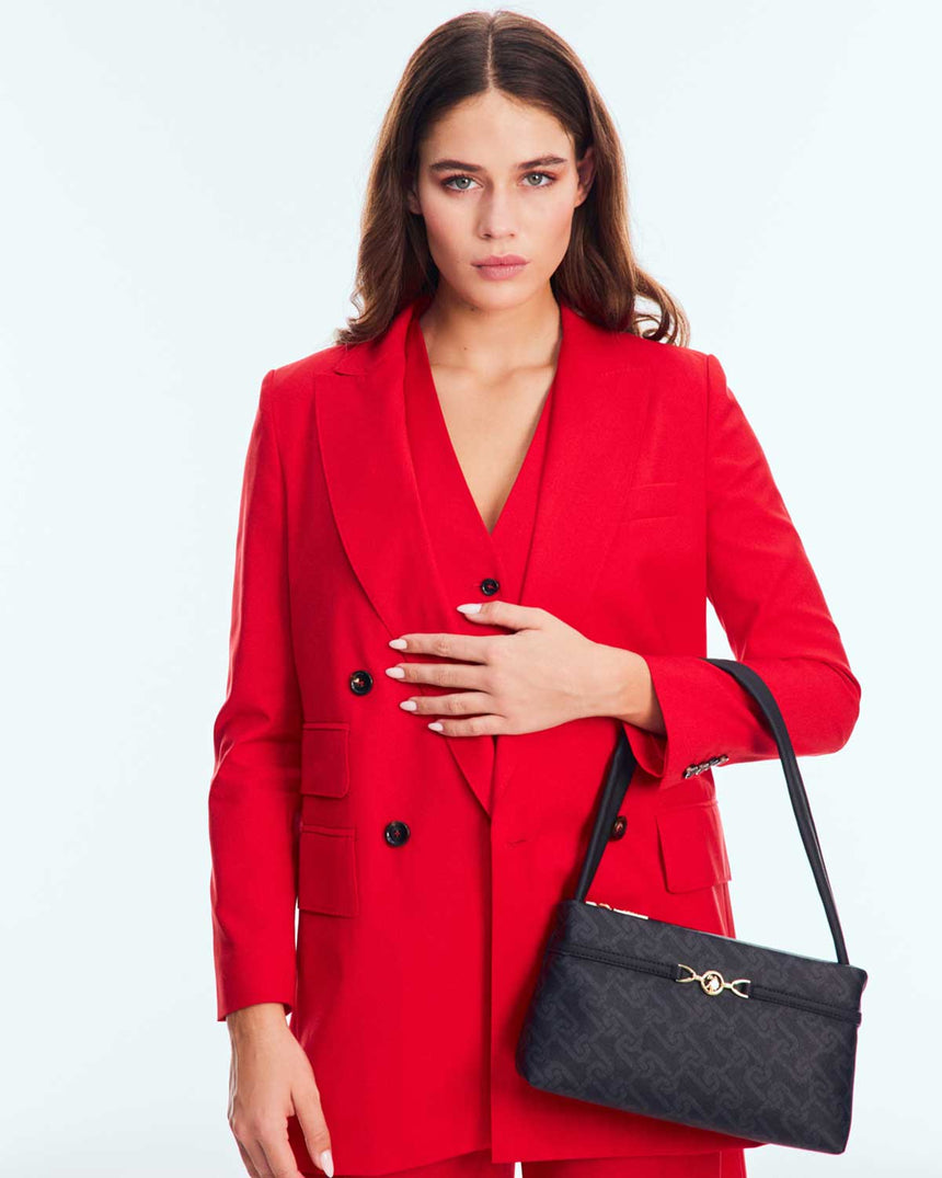 Us Polo Assn Desenli Omuz Çantası Siyah