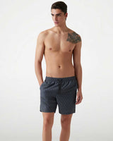 Guess Swimtrunk Medium Bottom Board Deniz Şortu Navy Embossed 4G Logo