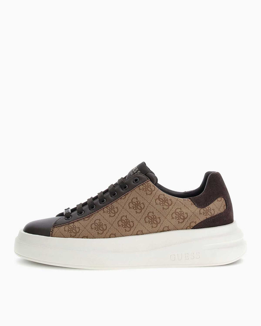 Guess Elba Monogram Baskılı Sneaker Beige / Brown
