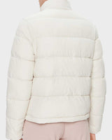 Guess Bertina Light Puffer Şişme Mont Spirit White