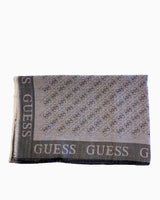 Guess Kefiah Textile Logolu Şal Coal Logo