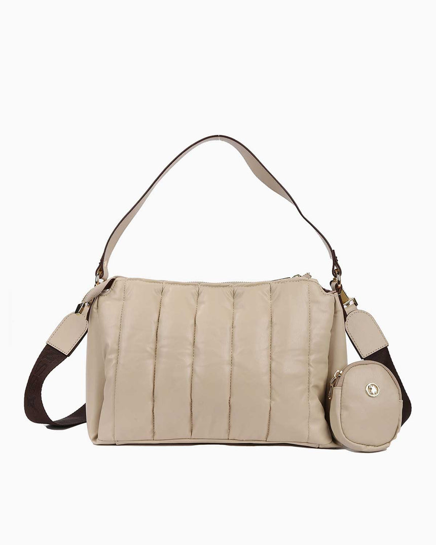 Us Polo Assn Çapraz Askılı Kadın Çantası Bej