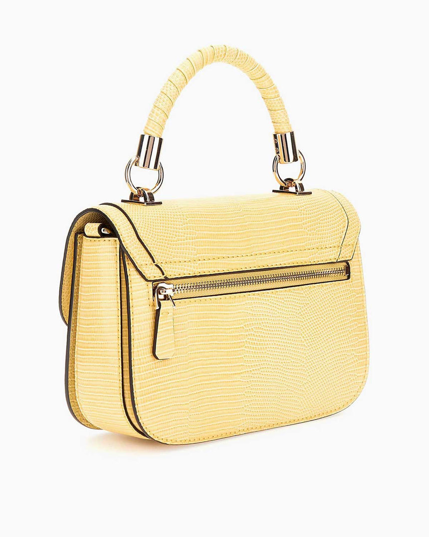 Guess Orlina Society Logo Kapaklı El Çantası Cornsilk