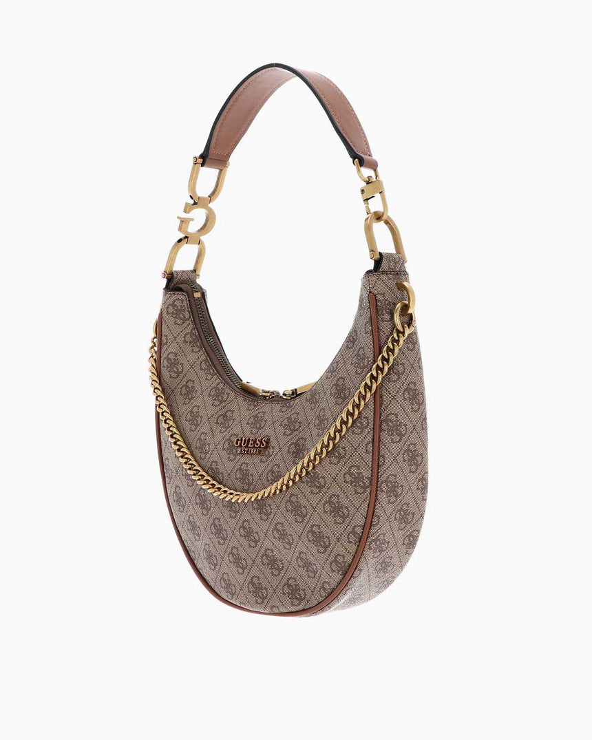Guess Dagan Convertile Zincir Detaylı Omuz Çantası Latte Logo