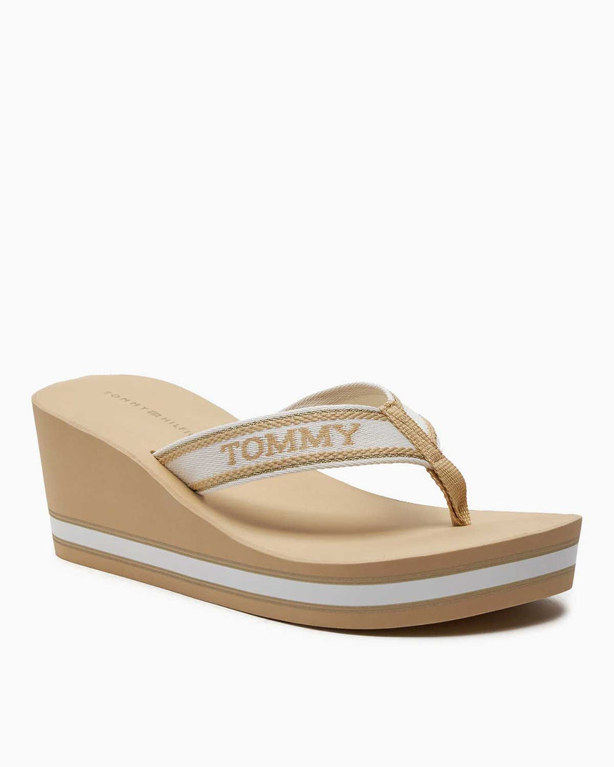 Tommy Hilfiger Wedge Beach Sandal Kadın Parmak Arası Terlik Harvest Wheat